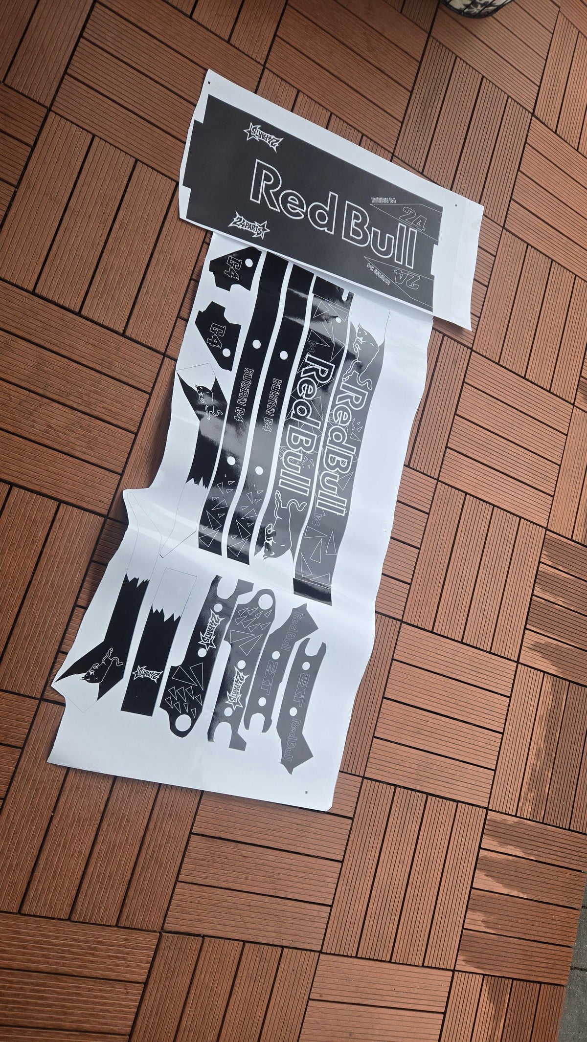 escooter graphics kit ( kukirn g2 g4 ausom l1 NEW DROP! – redbull black 2