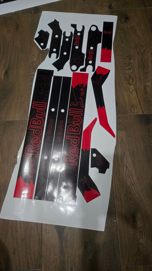 escooter graphics kit ( kukirn g2 g4 ausom l1 NEW DROP! – redbull red 1