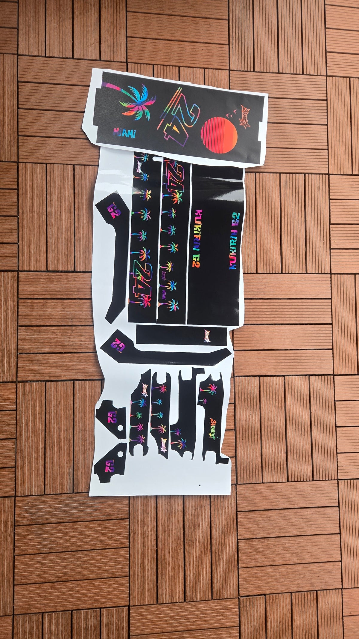 escooter graphics kit ( kukirn g2 g4 ausom l1 NEW DROP! – rainbow palm 2