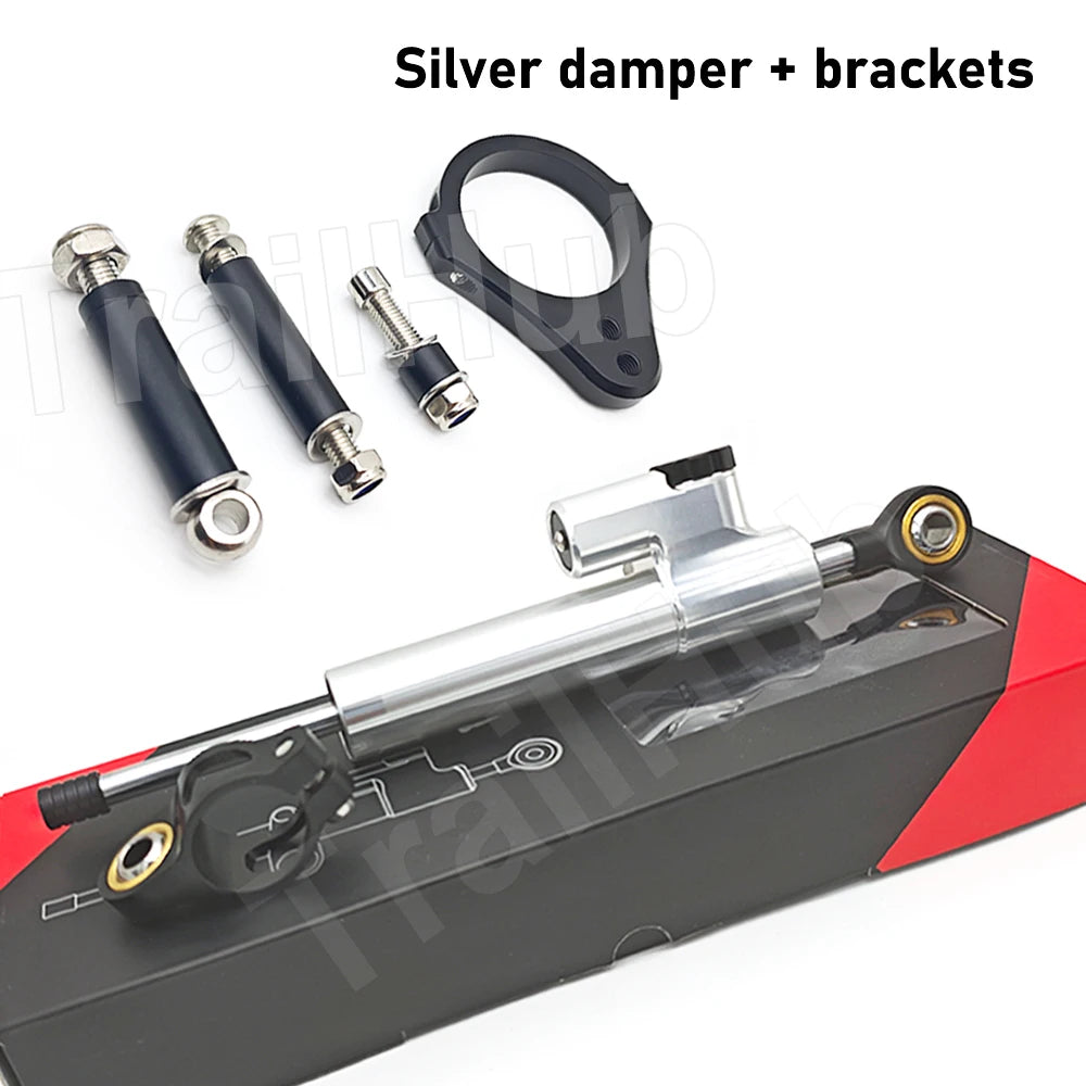 Gotowy zestaw steering damper z mocowaniami do Kukirin G3 Pro