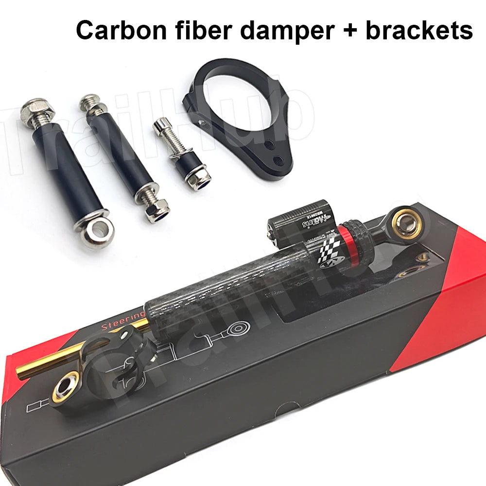Gotowy zestaw steering damper z mocowaniami do Kukirin G3 Pro