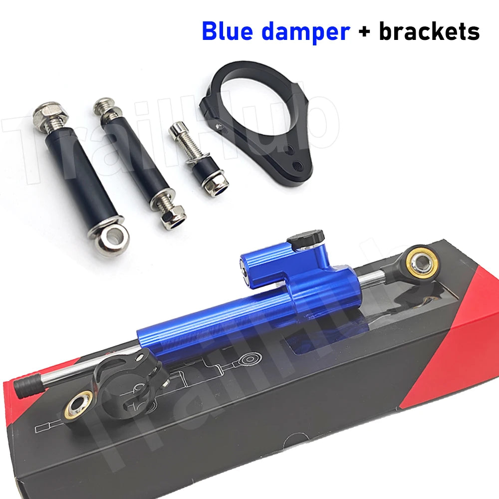 Gotowy zestaw steering damper z mocowaniami do Kukirin G3 Pro