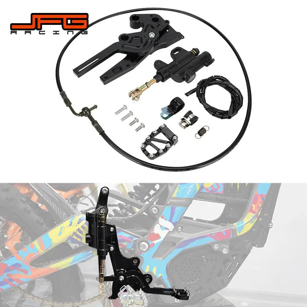 Rear Hydraulic Foot Brake Caliper Pedal Lever Kit Dirt E-Bike For Surron Sur-Ron Lightbee Light Bee X S Segway X160 Motorcycle