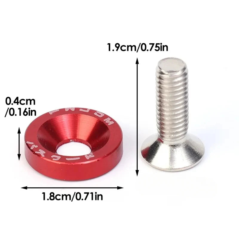 Śruby z podkładkami M6 — zestaw 10 sztuk