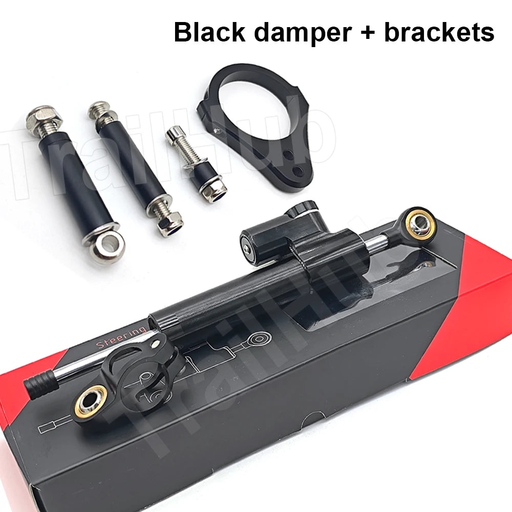 Gotowy zestaw steering damper z mocowaniami do Kukirin G3 Pro